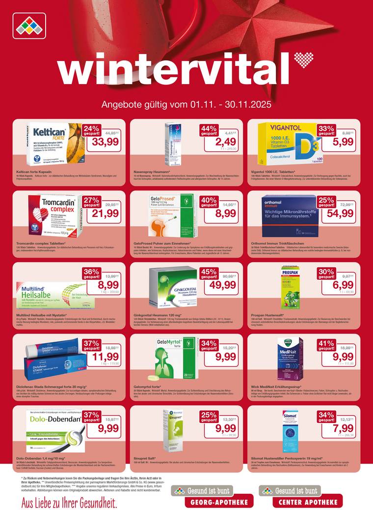 Flyer mit Angeboten für den Monat November