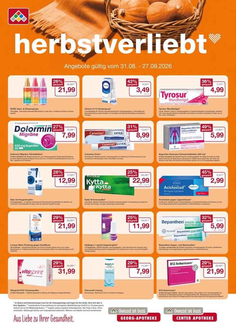 Flyer mit September-Angeboten